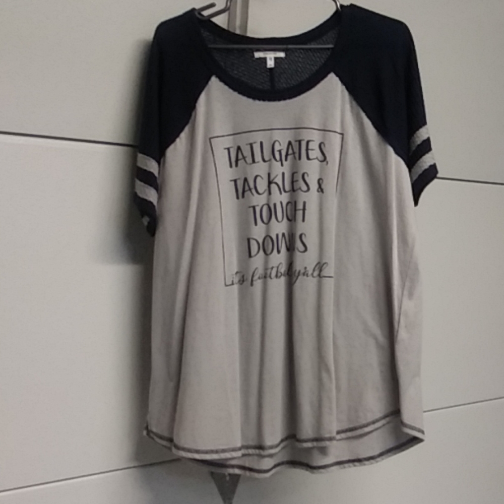 Maurices fall/football short sleeve shirt